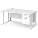 Dams International Wave Desk MCM16WLP2WHWH 1,600 x 725 x 800 - 990 mm