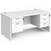 Dams International Maestro 25 Desk Oak Wood White 1,600 x 800 x 725 mm