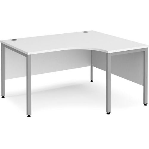 Dams International Right Hand Ergonomic Desk MB14ERSWH 1,400 x 1,200 x 725 mm