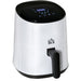 HOMCOM Air Fryer 2.5 L 1300 W Steel, Plastic White, Black