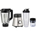 HOMCOM Blender 1.5 L 900 W Glass, Stainless Steel Black