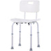 HOMCOM Shower Stool Plastic White