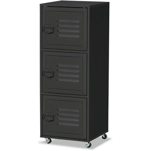 HOMCOM Filing Cabinet Black 385 x 380 x 1,030 mm