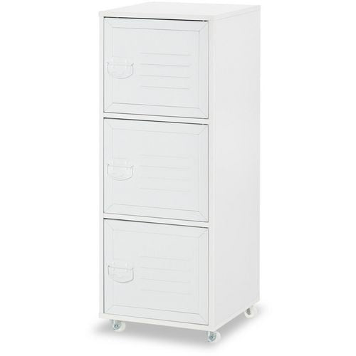 HOMCOM Filing Cabinet White 385 x 380 x 1,030 mm