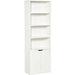 HOMCOM Bookcase White 290 x 590 x 1,800 mm