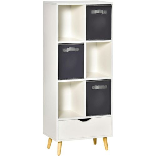 HOMCOM Bookcase White 295 x 500 x 1,200 mm