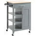 HOMCOM Kitchen Cart MDF (Medium-Density Fibreboard), Steel Grey 480 x 690 x 890 mm