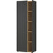 GERMANIA Melamine resin coated chipboard Filing Cabinet Oak Graphite, Multiplex-Navarra repro 620 x 420 x 1,880 mm