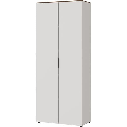 GERMANIA Melamine resin coated chipboard Filing Cabinet Walnut Cashmere, Walnut repro 810 x 400 x 1,970 mm