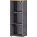 GERMANIA Bookcase 4230-564 Oak Grandson-oak repro, Graphite Melamine