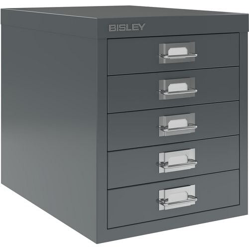 Bisley MultiDrawer Steel Desktop Drawers 5 Drawers No 279 x 380 x 325 mm Anthracite Grey