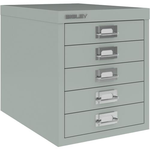 Bisley MultiDrawer Steel Desktop Drawers 5 Drawers No 279 x 380 x 325 mm Silver