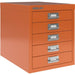 Bisley MultiDrawer Steel Desktop Drawers 5 Drawers No 279 x 380 x 325 mm Bisley Orange