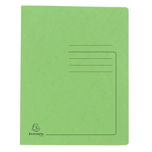 Exacompta Flat File 39985E A4 Mottled Pressboard 27.2 (W) x 0.2 (D) x 31.8 (H) cm Soft green Pack of 25