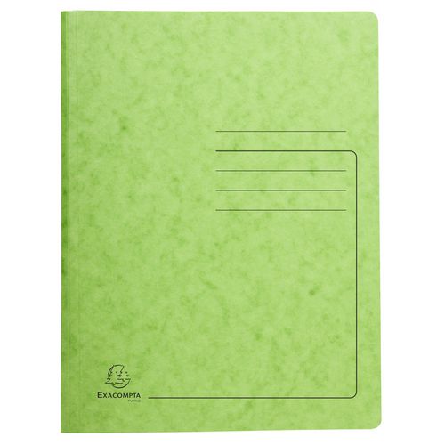 Exacompta Metal Spring File 240233E Soft green Mottled Pressboard Pack of 25