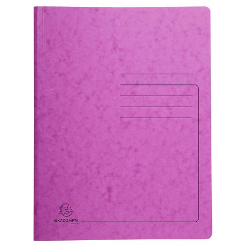 Exacompta Metal Spring File 240227E Pink Mottled Pressboard Pack of 25