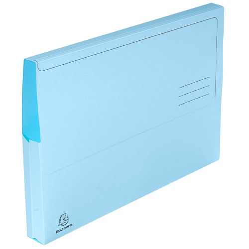 Exacompta Super Document Wallet 47972E Card 24.5 (W) x 32.5 (D) x 2.1 (H) cm Light blue Pack of 180