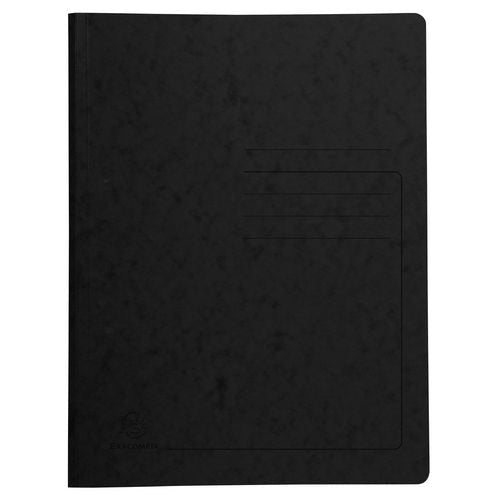 Exacompta Metal Spring File 240221E Black Mottled Pressboard Pack of 25