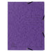 Exacompta 3 Flap Folder 55408E Purple Mottled Pressboard Pack of 25