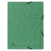 Exacompta 3 Flap Folder 55403E Green Mottled Pressboard Pack of 25