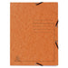 Exacompta 3 Flap Folder 55404E Orange Mottled Pressboard Pack of 25