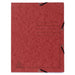 Exacompta 3 Flap Folder 55405E Red Mottled Pressboard Pack of 25