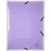 Exacompta Chromaline Pastel 3 Flap Folder 55175E PP (Polypropylene) Rubber Band 24 (W) x 0.2 (D) x 32 (H) cm Mauve Pack of 25