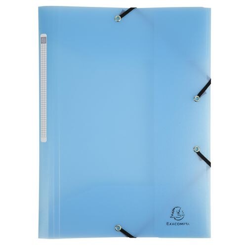 Exacompta Chromaline Pastel 3 Flap Folder 55172E PP (Polypropylene) Rubber Band 24 (W) x 0.2 (D) x 32 (H) cm Pastel blue Pack of 25