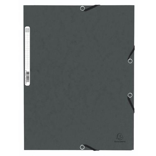 Exacompta 3 Flap Folder 55313E Grey Mottled Pressboard Pack of 50