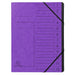 Exacompta Multipart File 541208E A4 Mottled Pressboard Purple 24.5 (W) x 1 (D) x 32 (H) cm Pack of 10