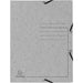 Exacompta 3 Flap Folder 55423E Grey Mottled Pressboard Pack of 25