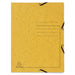 Exacompta 3 Flap Folder 55409E Yellow Mottled Pressboard Pack of 25