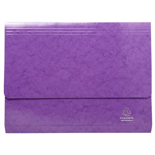 Exacompta Iderama Document Wallet 6509Z Card 35.7 (W) x 24.5 (D) x 0.4 (H) cm Purple Pack of 10