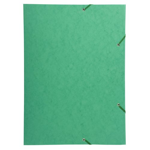 Exacompta 3 Flap Folder 59515E Green Mottled Pressboard Pack of 5