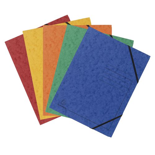 Elastic Folder Exacompta 555410E Mottled Pressboard Rubber Band 24 (W) x 1.5 (D) x 32 (H) cm Assorted Pack of 25