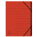 Exacompta Multipart File 541705E A4 Mottled Pressboard Red 24.5 (W) x 0.5 (D) x 32 (H) cm Pack of 10