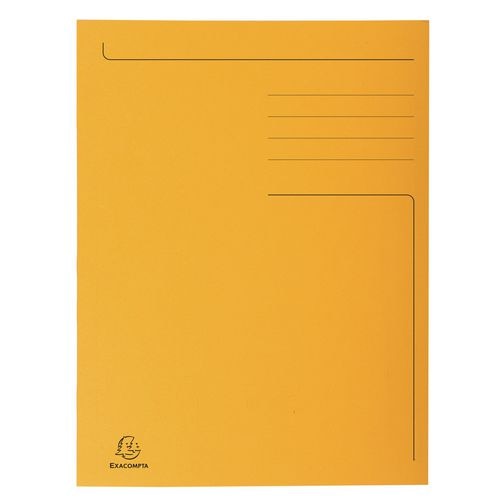 Exacompta Forever 3 Flap Folder 44909E Orange Board Pack of 100