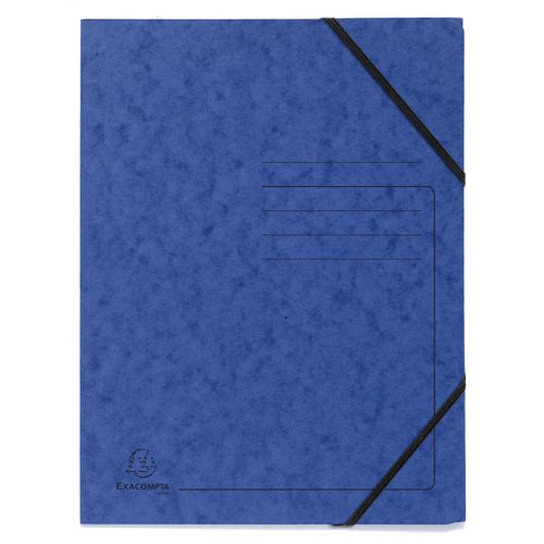 Elastic Folder Exacompta 555412E Mottled Pressboard Rubber Band 24 (W) x 0.3 (D) x 32 (H) cm Blue Pack of 25