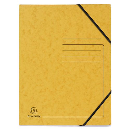 Elastic Folder Exacompta 555419E Mottled Pressboard Rubber Band 24 (W) x 0.3 (D) x 32 (H) cm Yellow Pack of 25