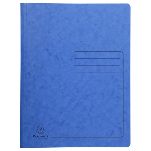 Exacompta Metal Spring File 240222E Blue Mottled Pressboard Pack of 25