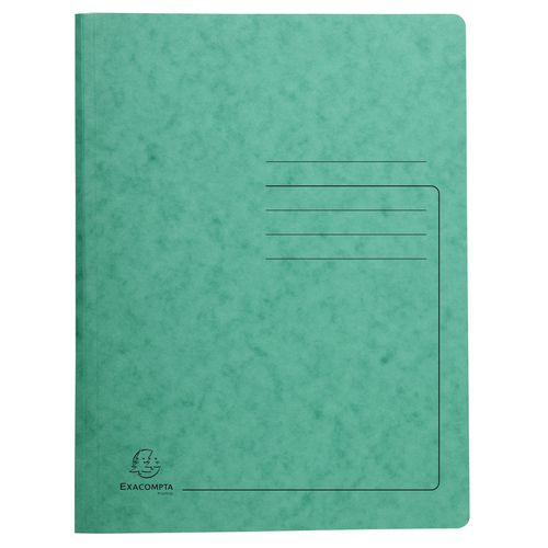 Exacompta Metal Spring File 240223E Green Mottled Pressboard Pack of 25