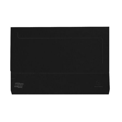 Exacompta Europa Document Wallet 4792Z A4, Foolscap Mottled Pressboard 35.7 (W) x 0.3 (D) x 24.5 (H) cm Black Pack of 25