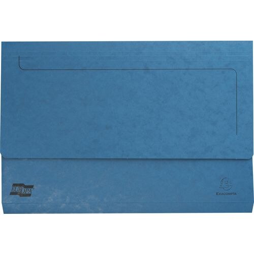 Exacompta Europa Document Wallet 4795Z A4, Foolscap Mottled Pressboard 35.7 (W) x 0.3 (D) x 24.5 (H) cm Blue Pack of 25