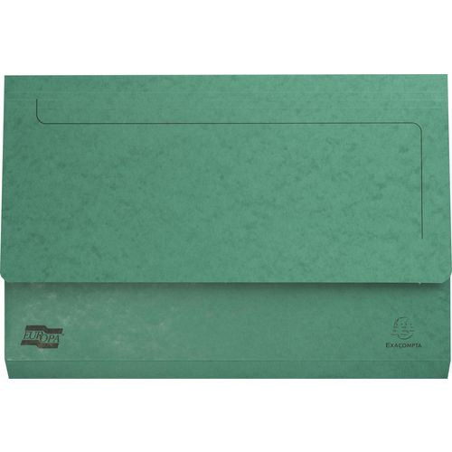 Exacompta Europa Document Wallet 4793Z A4, Foolscap Mottled Pressboard 35.7 (W) x 0.3 (D) x 24.5 (H) cm Green Pack of 25