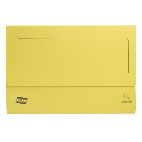 Exacompta Europa Document Wallet 3149Z A4, Foolscap Mottled Pressboard 35.7 (W) x 0.3 (D) x 24.5 (H) cm Lemon Pack of 25