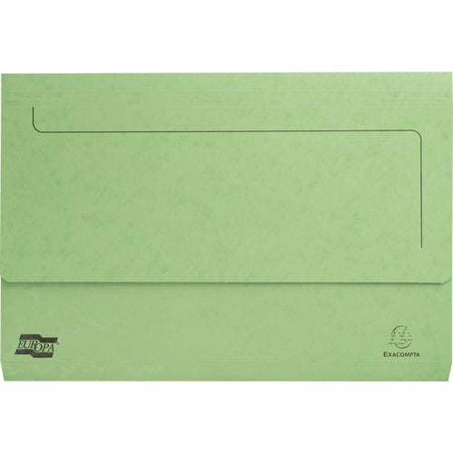 Exacompta Europa Document Wallet 3150Z A4, Foolscap Mottled Pressboard 35.7 (W) x 0.3 (D) x 24.5 (H) cm Lime Pack of 25