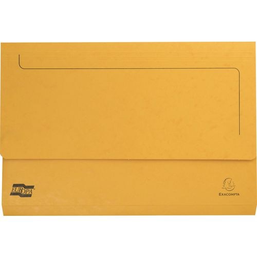 Exacompta Europa Document Wallet 4796Z A4, Foolscap Mottled Pressboard 35.7 (W) x 0.3 (D) x 24.5 (H) cm Yellow Pack of 25