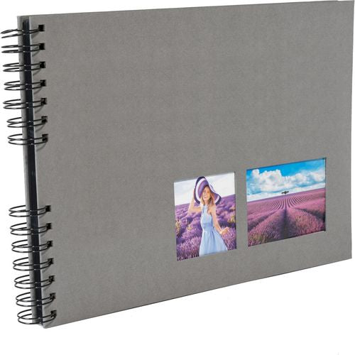 Exacompta Milano Photo Album Spiral Hardback Paper 22 x 32 x 3 cm Grey