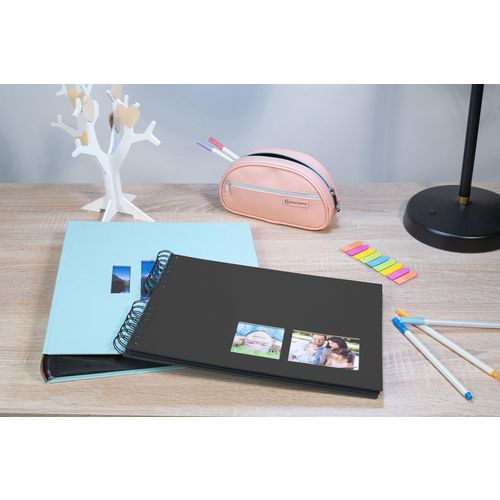 Exacompta Milano Photo Album Spiral Hardback Paper 22 x 32 x 3 cm Black