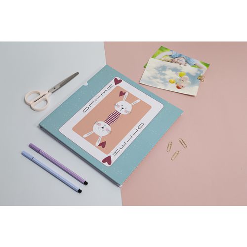 Exacompta Carte de Jeu Photo Album Hardback Paper 24.7 x 24.7 x 1.7 cm Pink, Blue